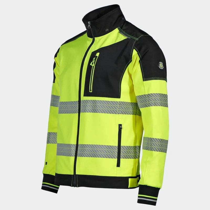 High-Visibility Jacke Gelb, Vorderansicht
